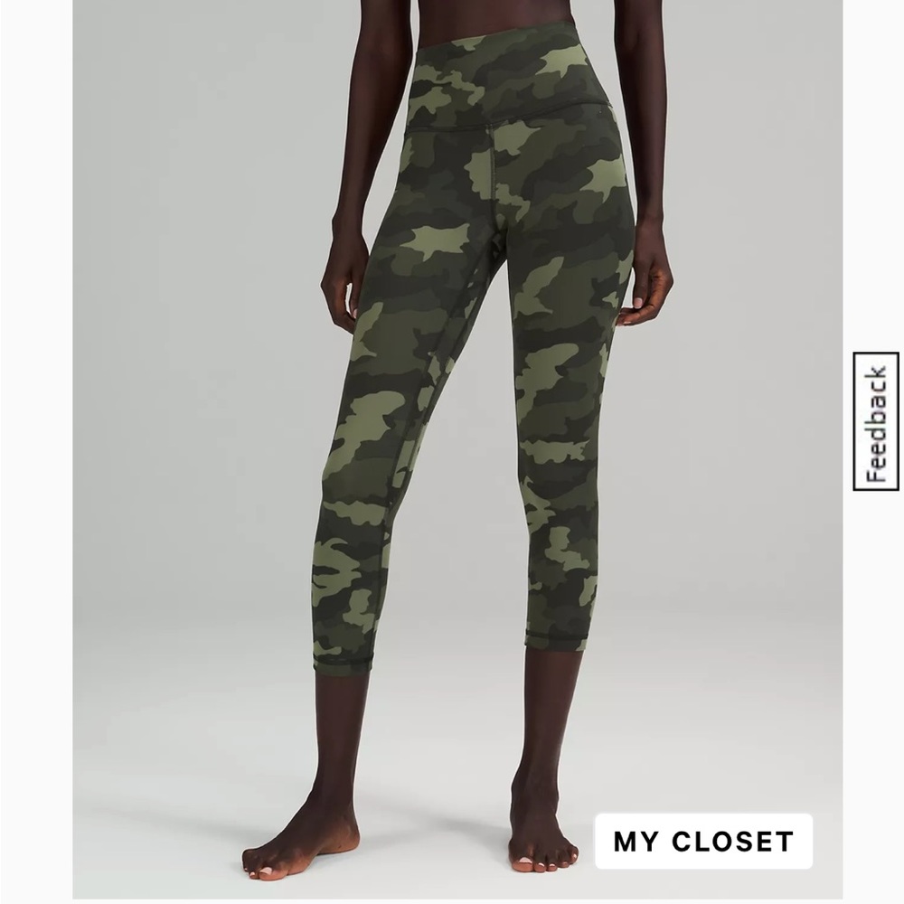 Lululemon align pant crop camo size 6, EUC